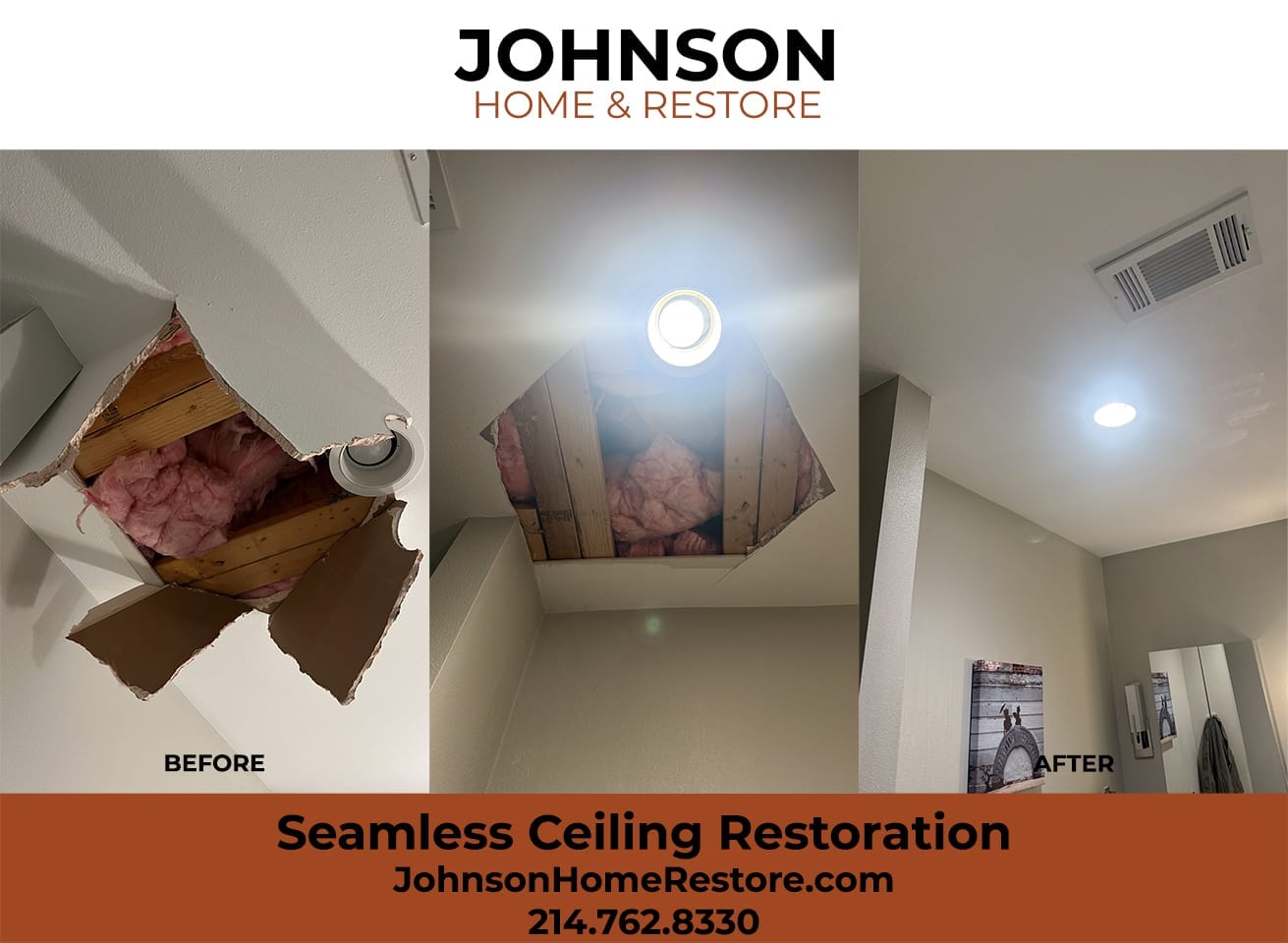 Ceiling Drywall Repair & Skim — photo 1